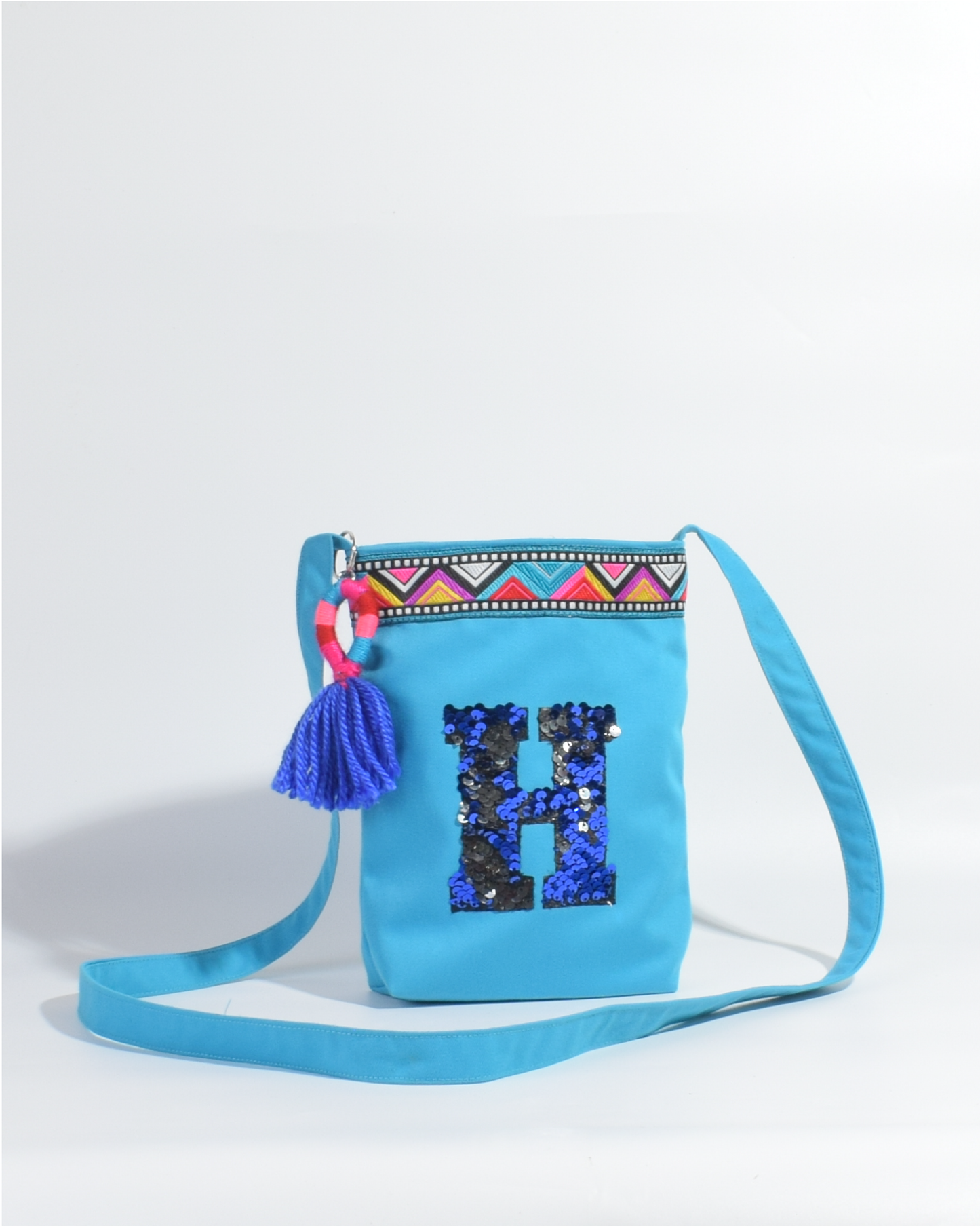Bolso Índigo Azul H de Lentejuelas
