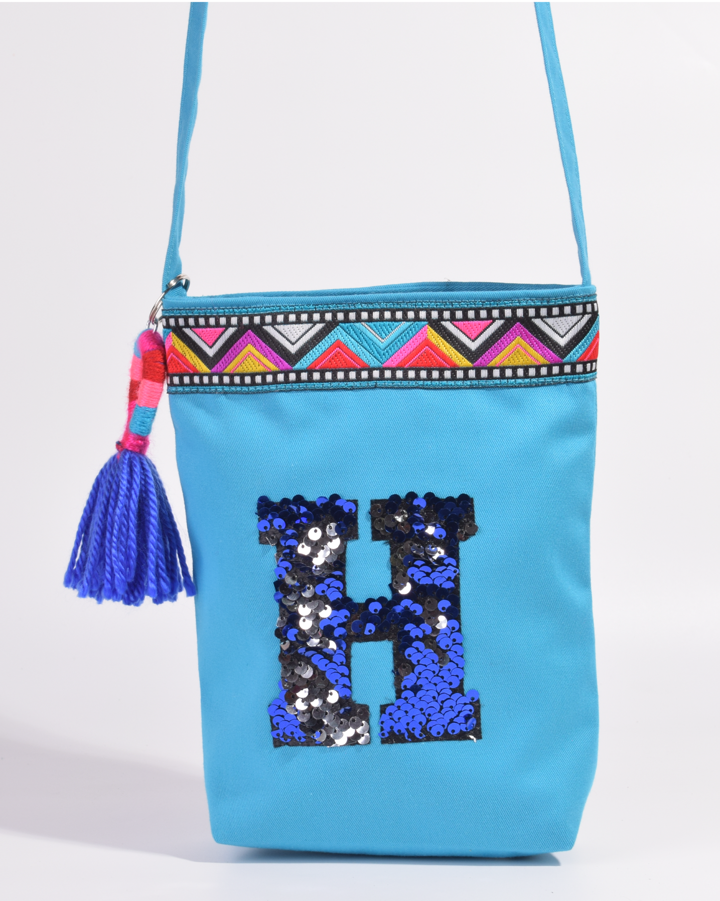Bolso Indigo Azul H de LentejuelasCrossBody