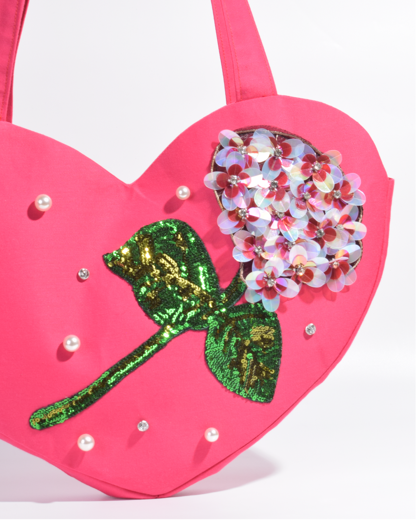 Bolso Corazón Hortensia de lentejuelas