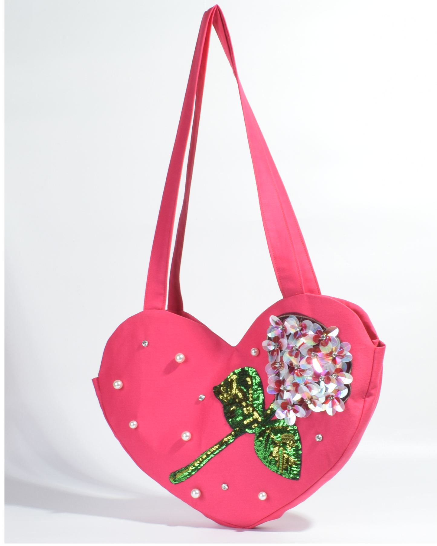 Bolso Corazón Hortensia de lentejuelas