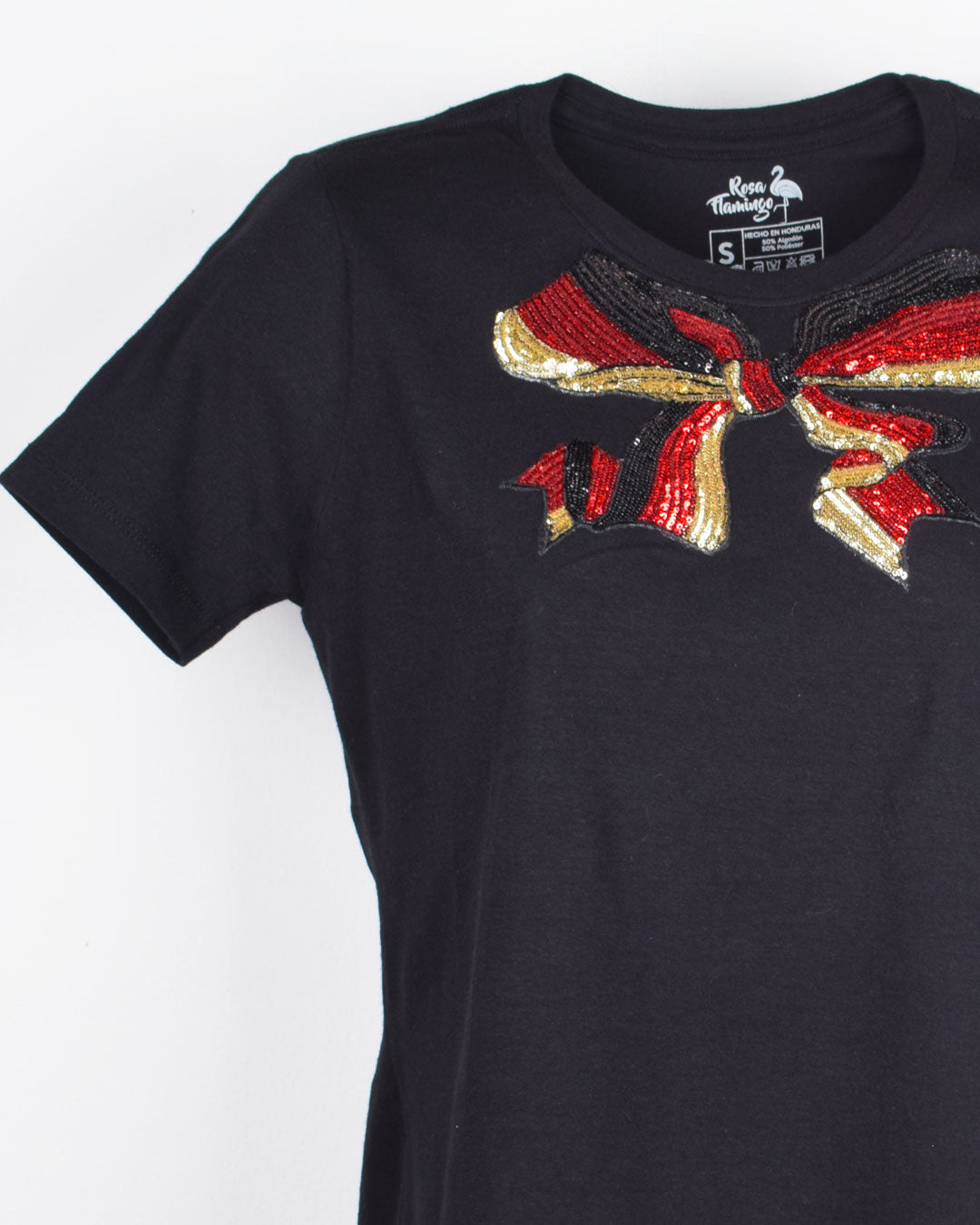 Chongo Rojo Con Lentejuelas Camiseta Mujer