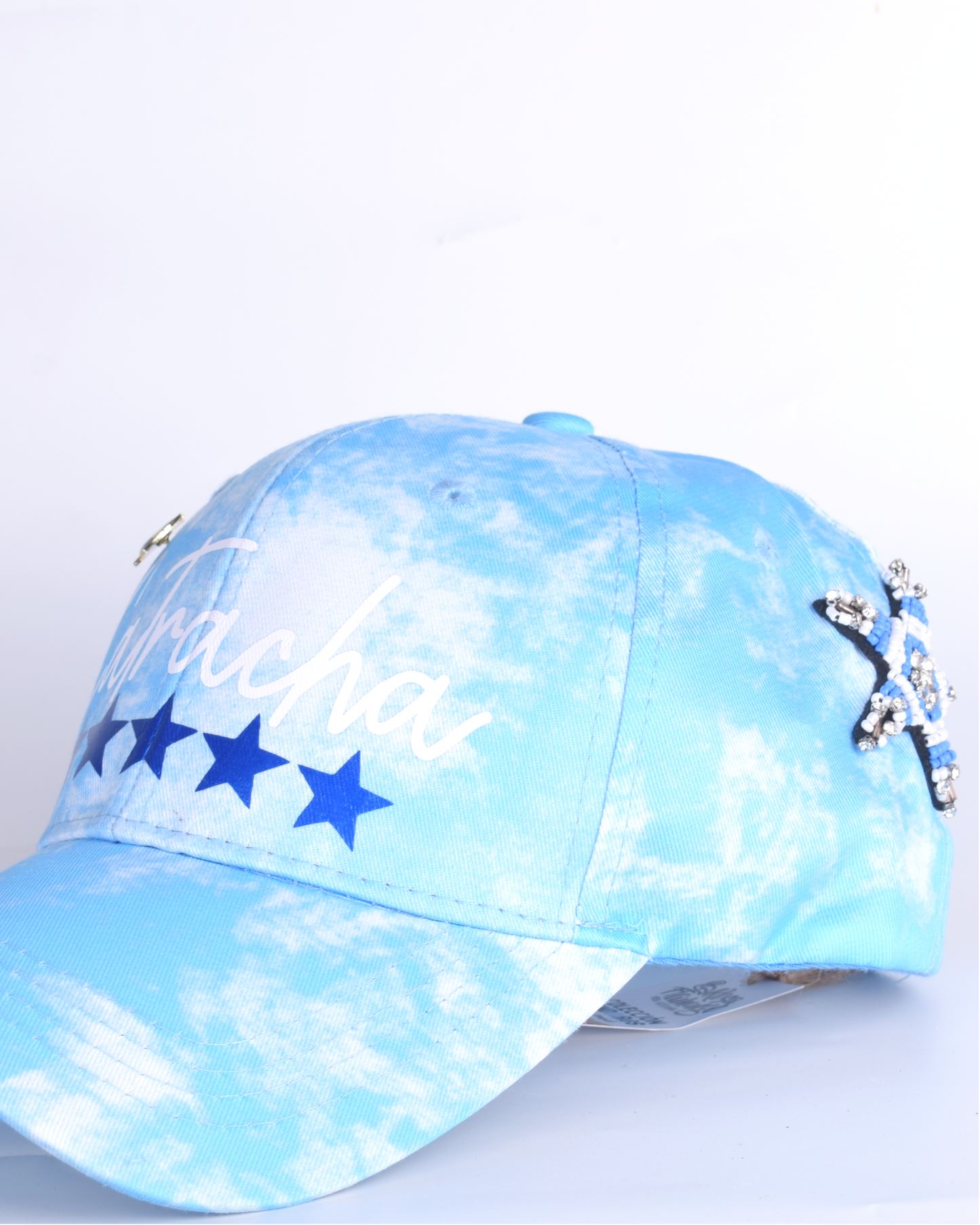 Gorra Catracha Estrella Piedras Mujer Azul