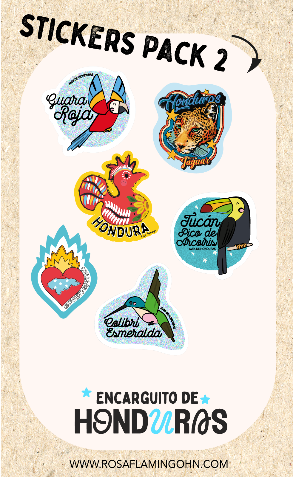 Stickers Gallito Colección Honduras
