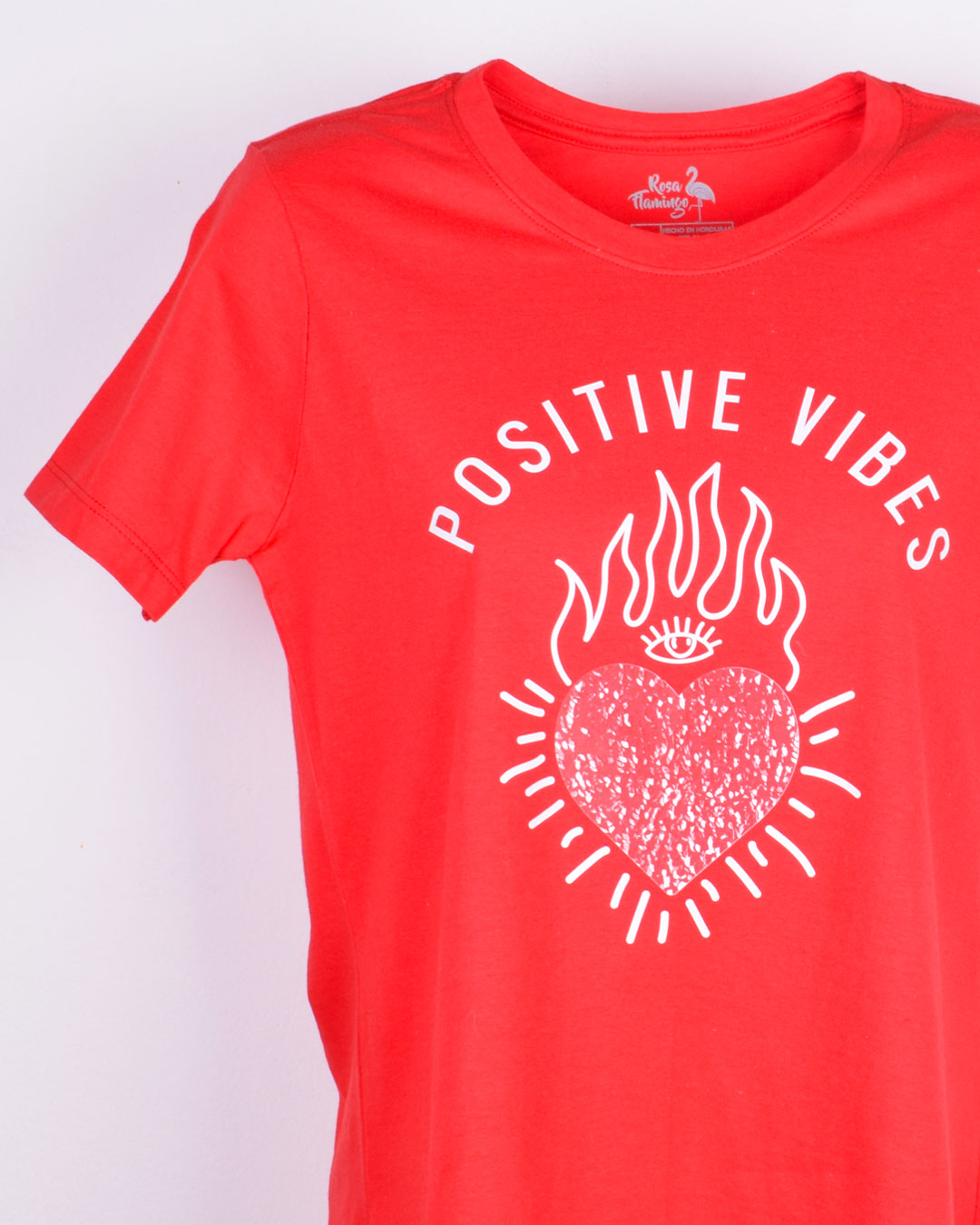 Positive vibe camiseta corazón mujer