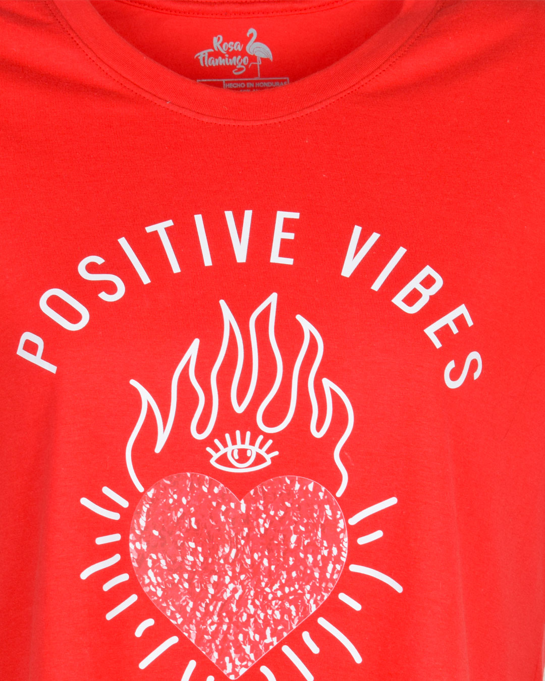Positive vibe camiseta corazón mujer