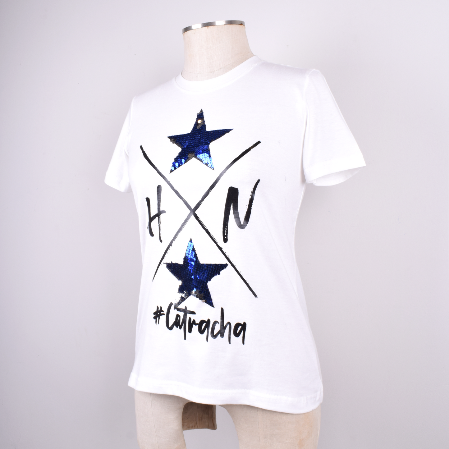 Catracha Estrellas Lentejuelas Camiseta Mujer