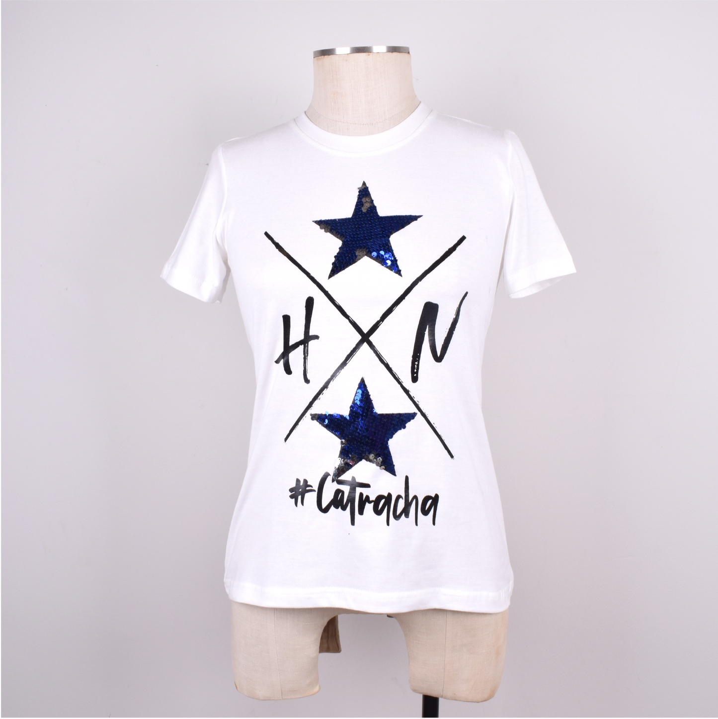 Catracha Estrellas Lentejuelas Camiseta Mujer