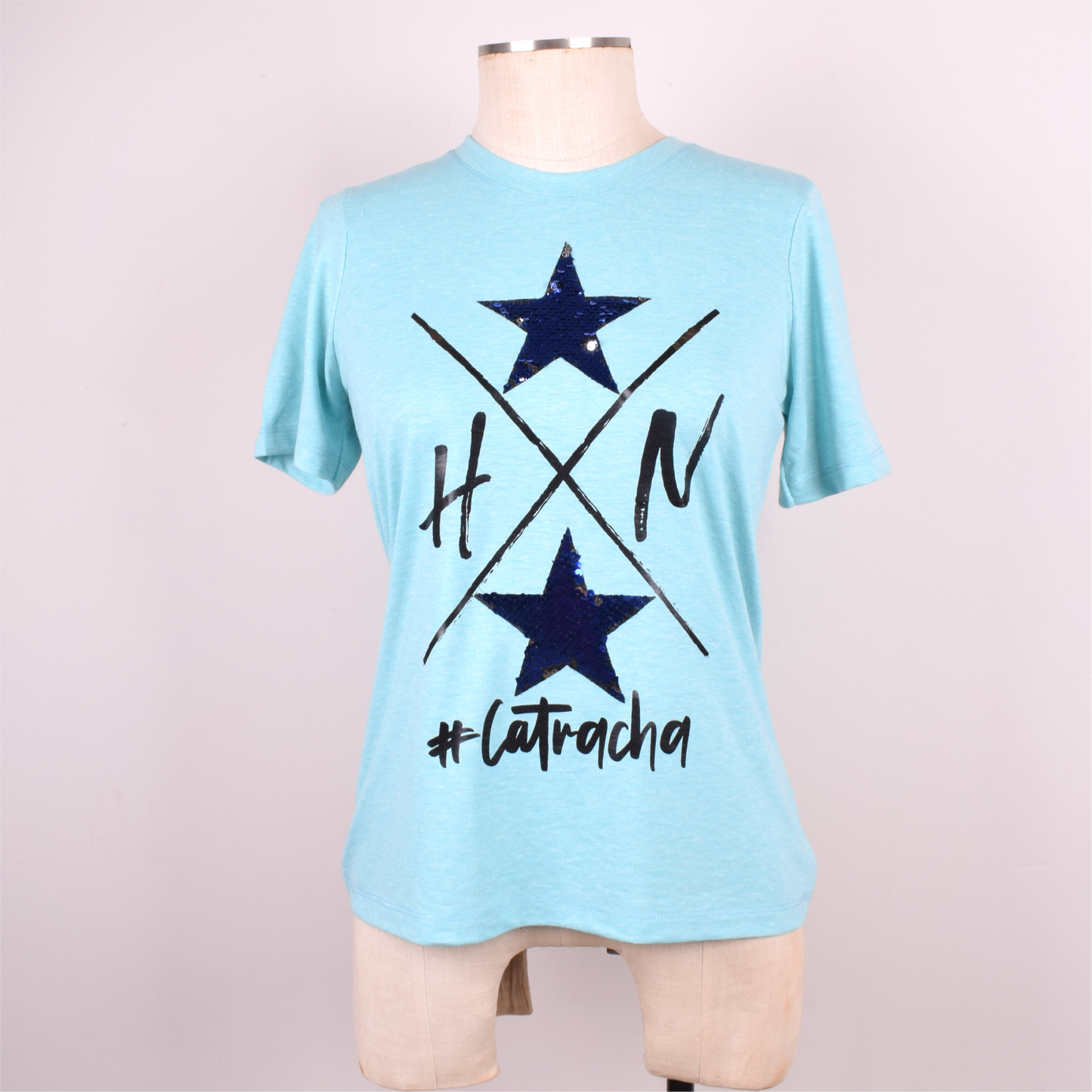 Catracha Estrellas Lentejuelas Camiseta Mujer