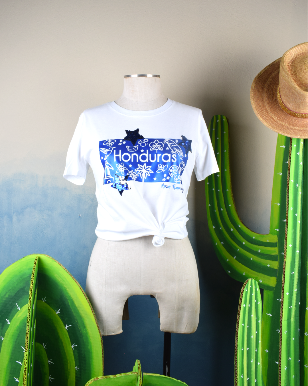 Doodles Honduras camiseta con estrellas lentejuelas
