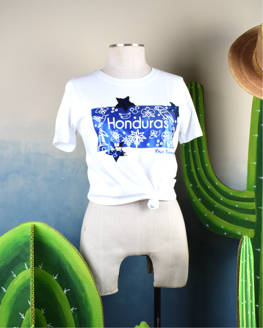 Doodles Honduras camiseta con estrellas lentejuelas