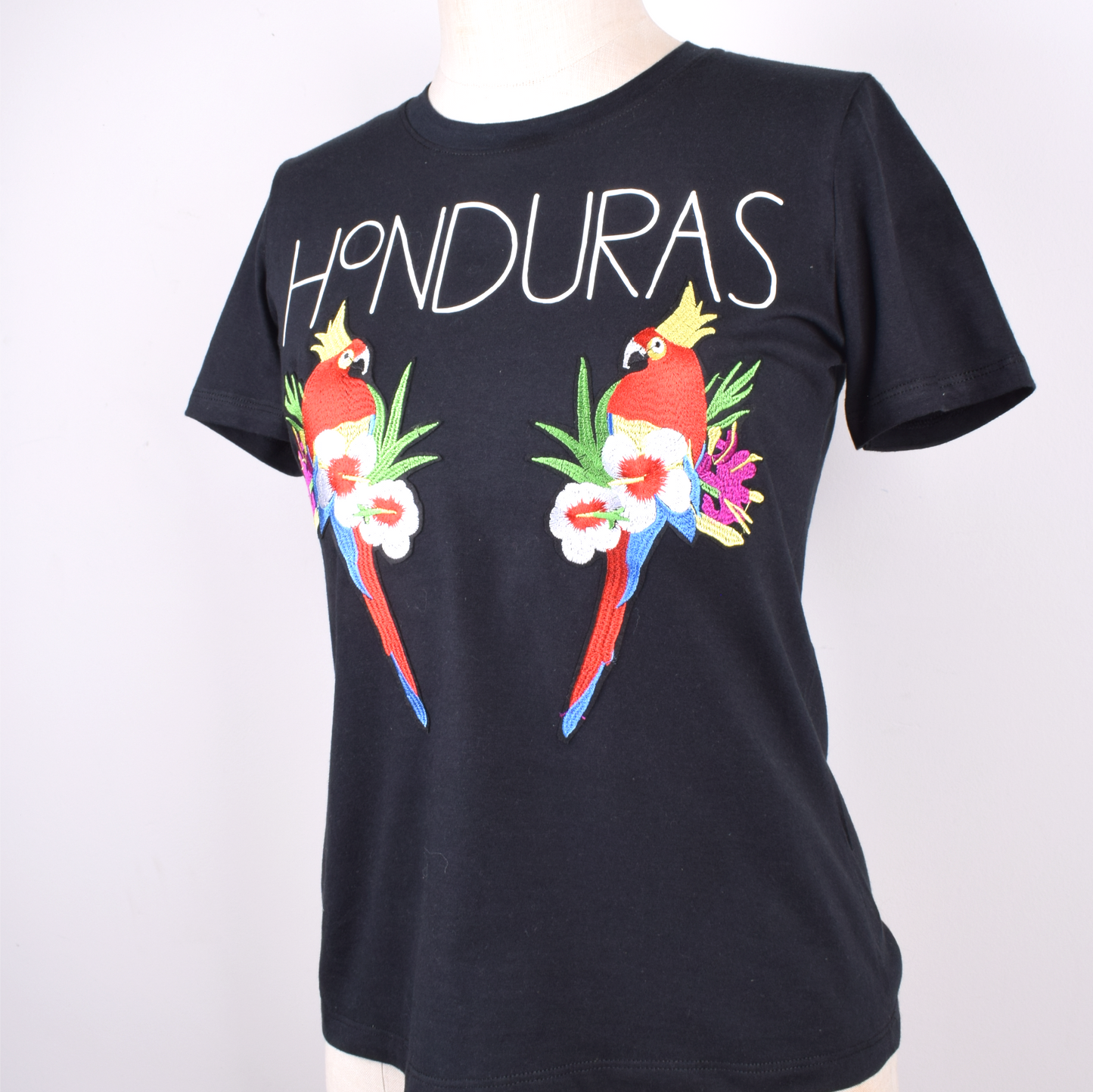 Guacamayas Bordadas Honduras Camiseta Mujerf