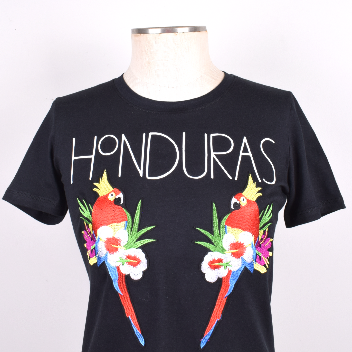 Guacamayas Bordadas Honduras Camiseta Mujerf