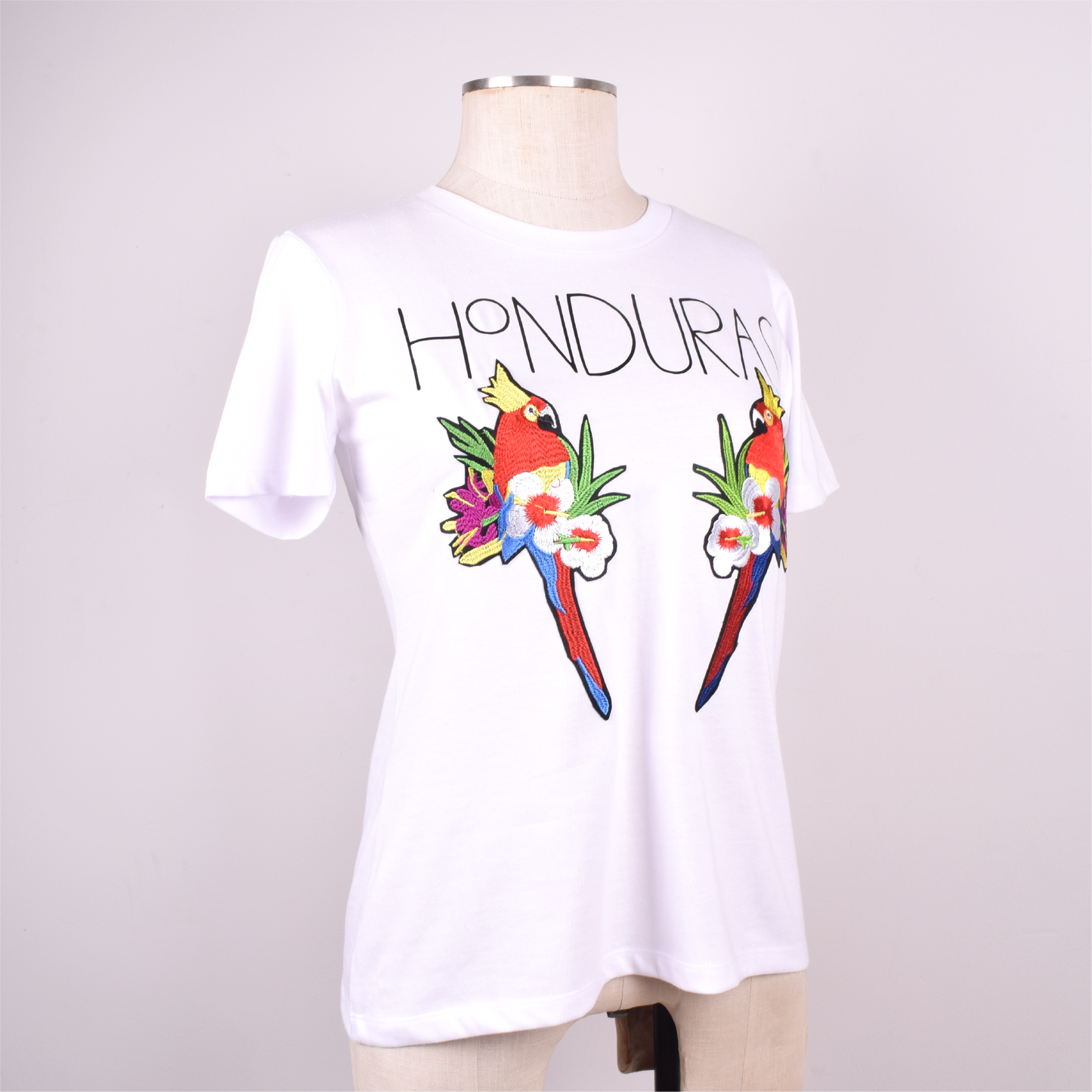 Guacamayas Bordadas Honduras Camiseta Mujerf