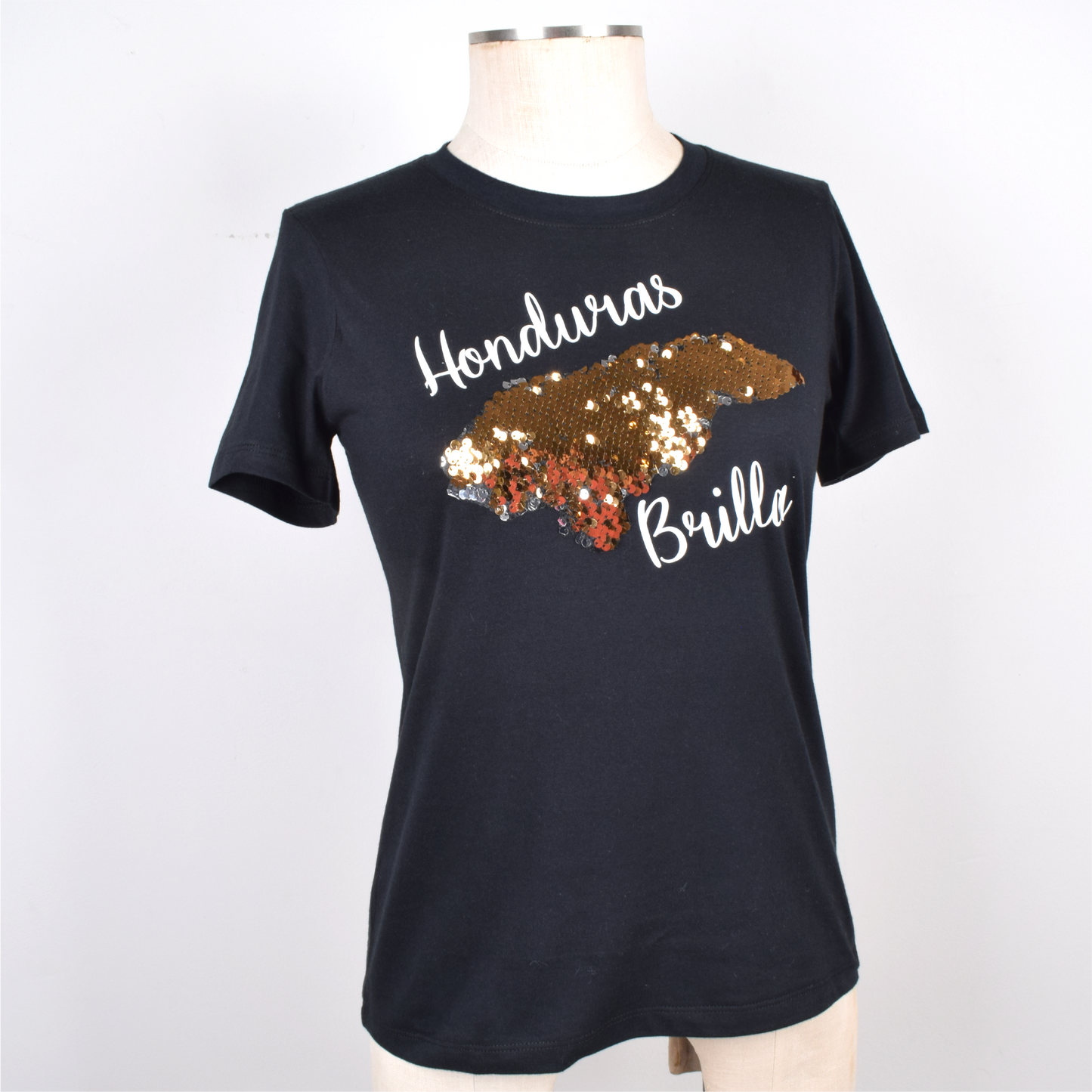 Honduras Brilla Mapa Lentejuelas Mujer