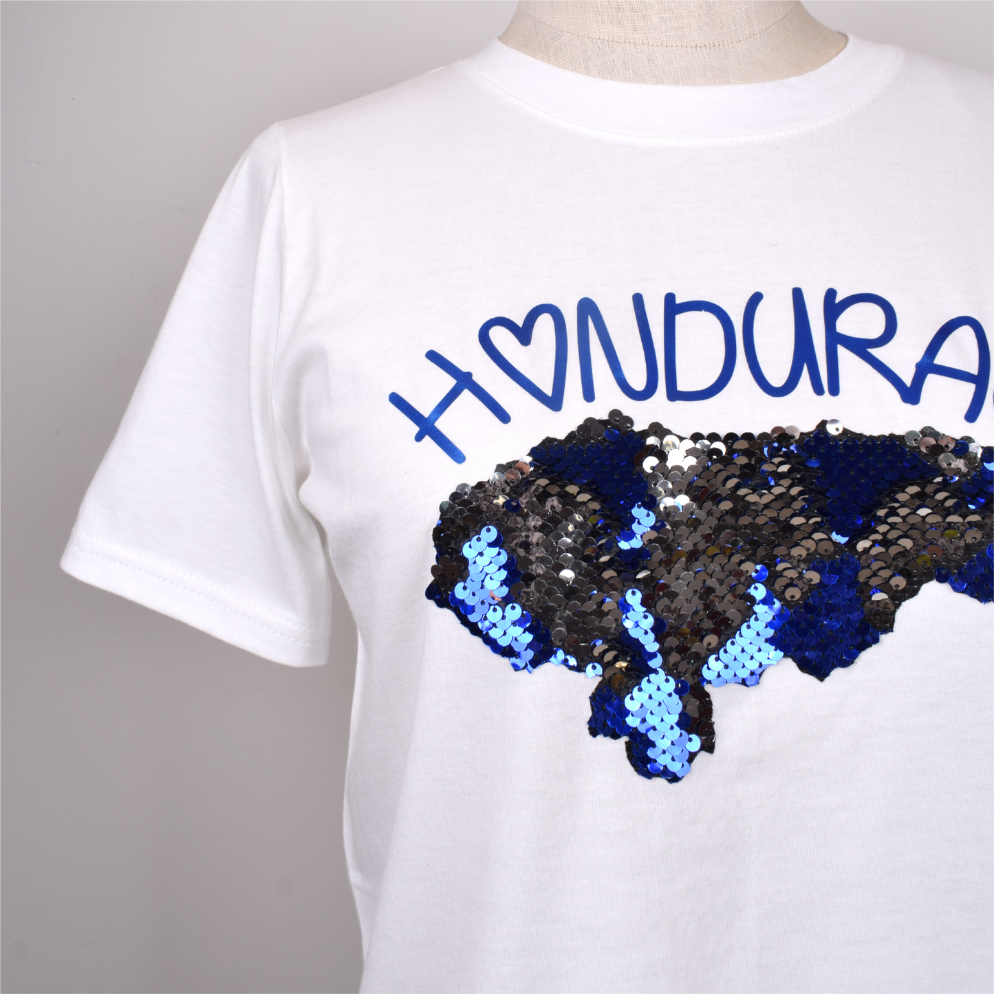 Honduras Corazón Mapa Reversible Camiseta Mujer