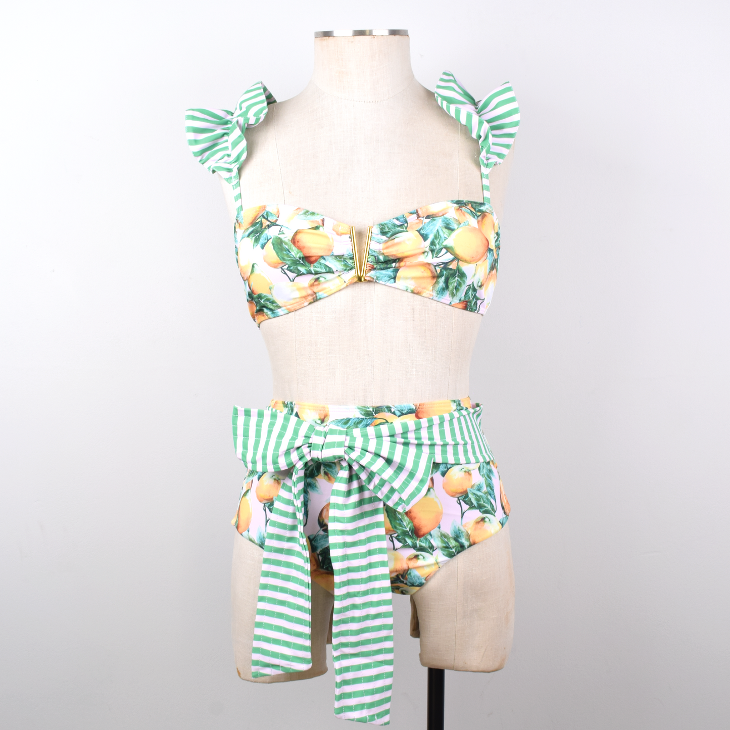 Estampado Limones Traje de baño dos piezas
