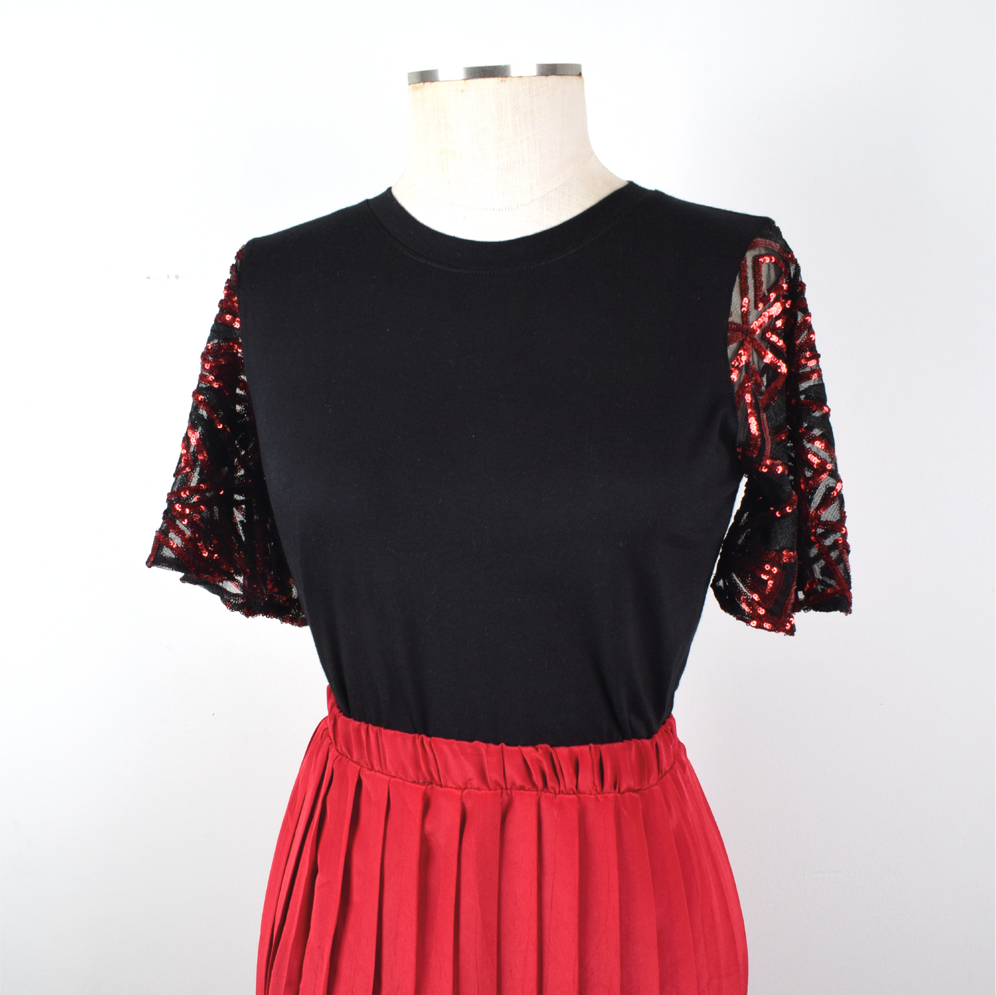 Camiseta Mangas Campana Lentejuelas