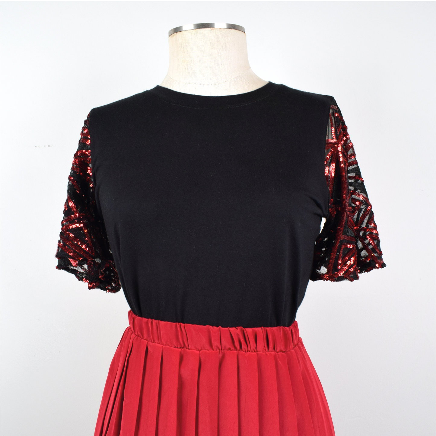Camiseta Mangas Campana Lentejuelas