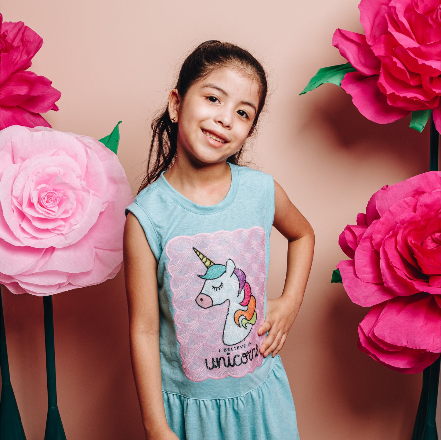 Vestido Unicornio Lentejuela Niñas