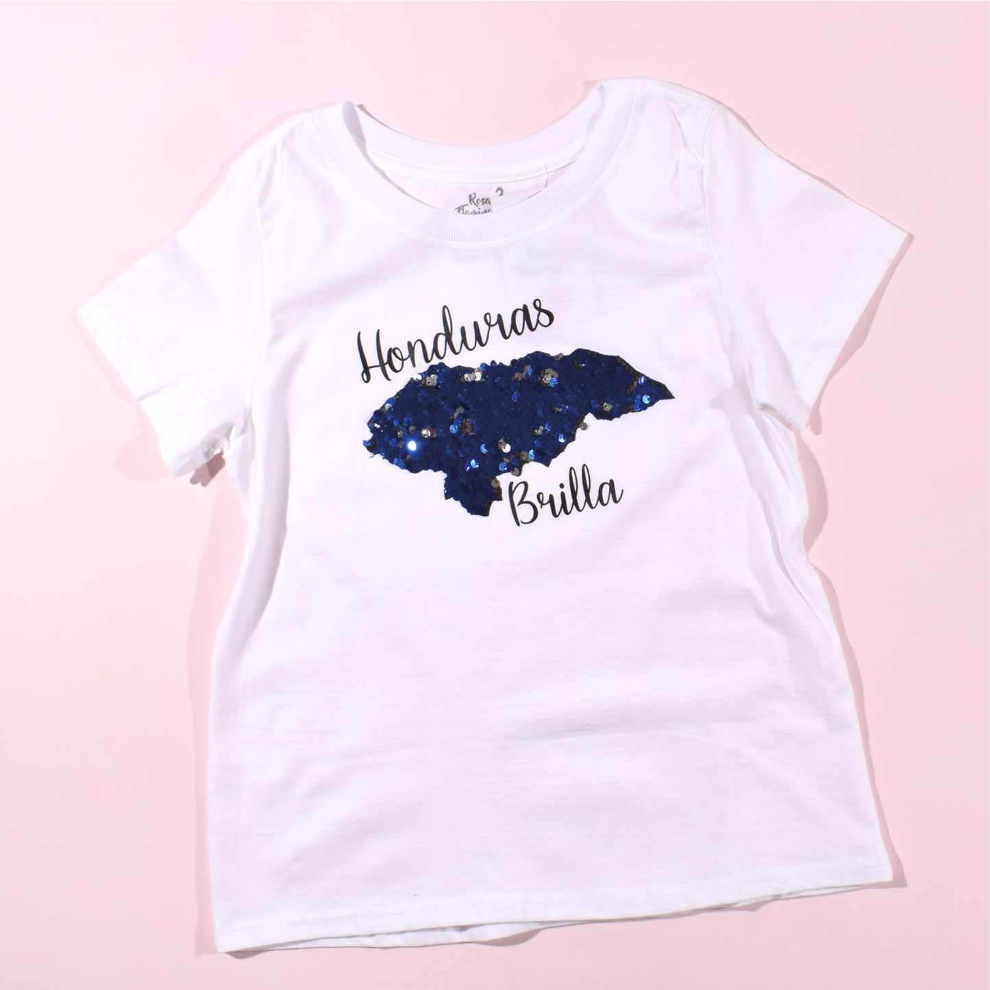 Honduras Brilla Mapa Lentejuela Reversible Camiseta Niñas