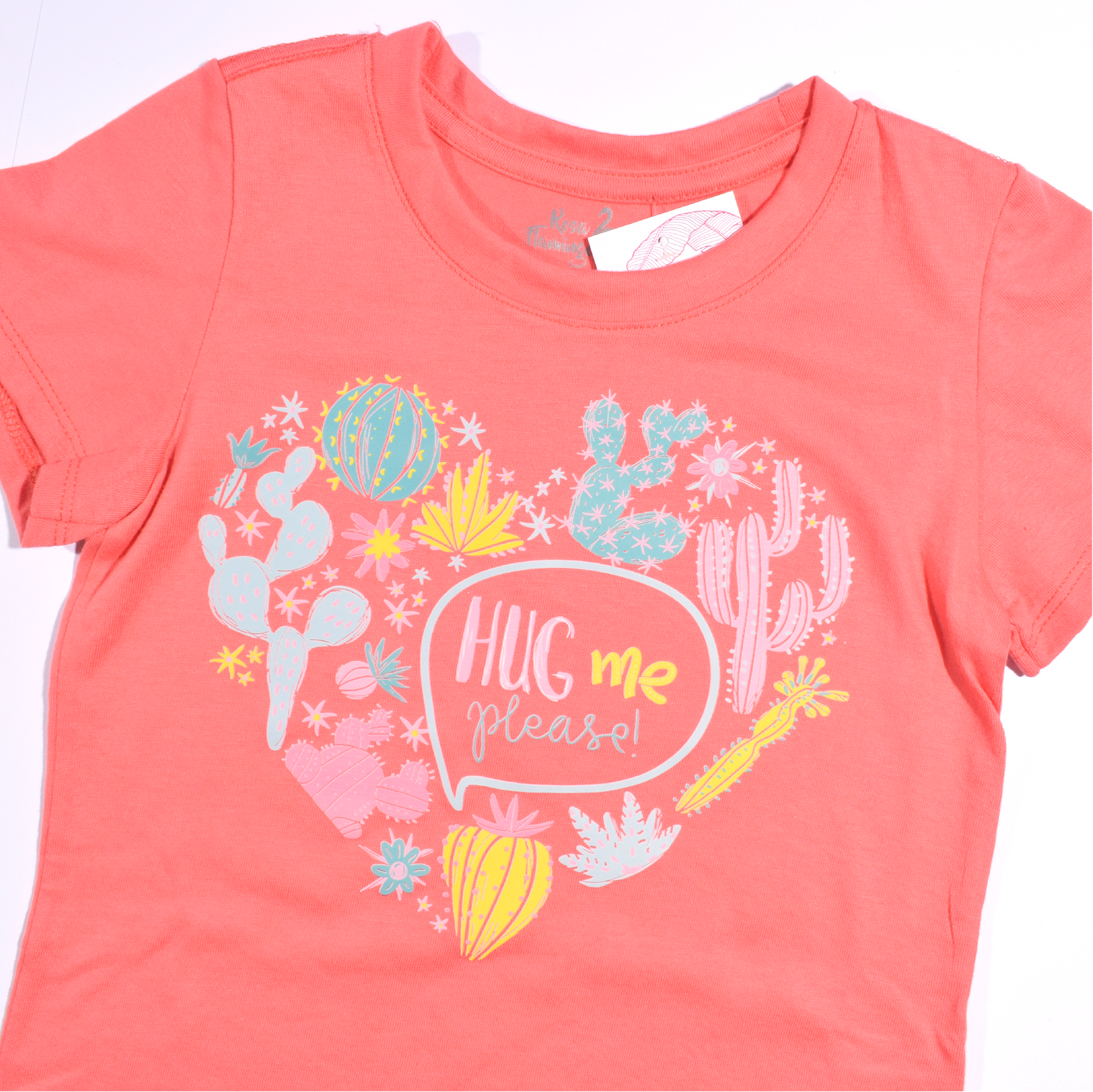 Corazón cactus camiseta niña