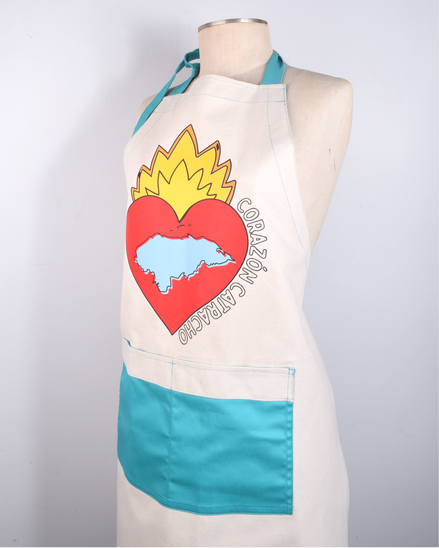 Delantal Corazón Catracho Manta