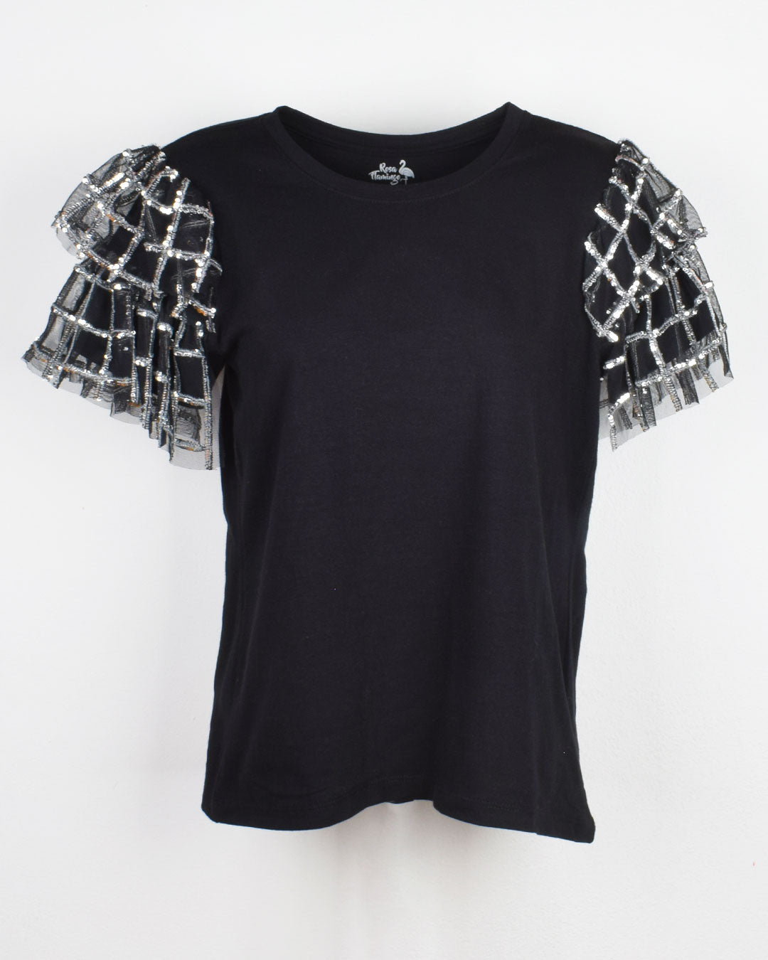 Camiseta Rebel mangas lentejuelas