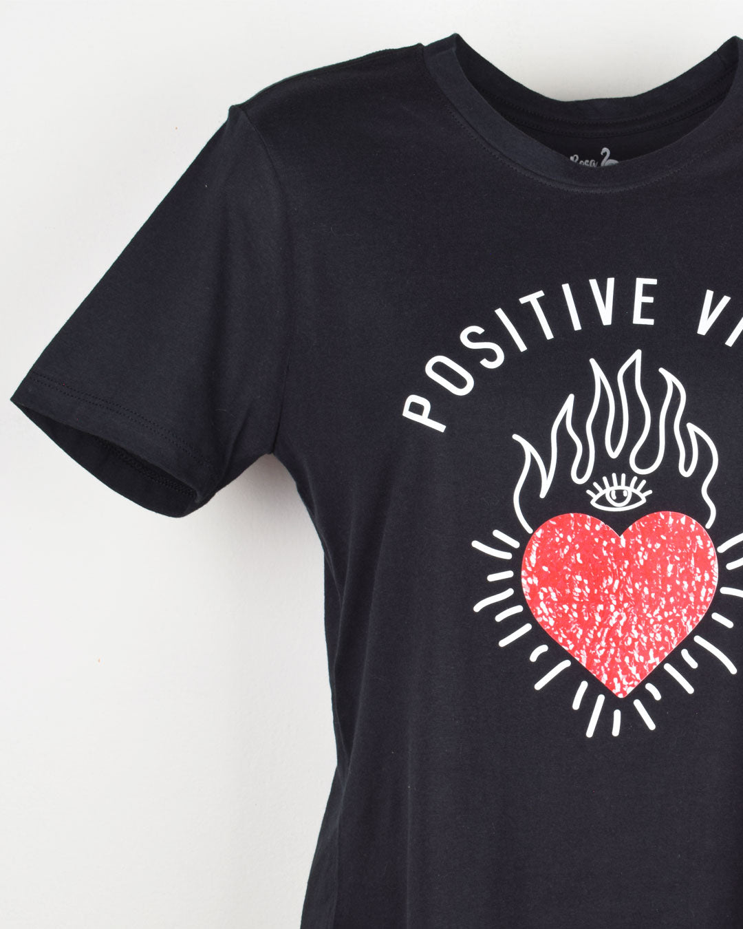 Positive vibe camiseta corazón mujer