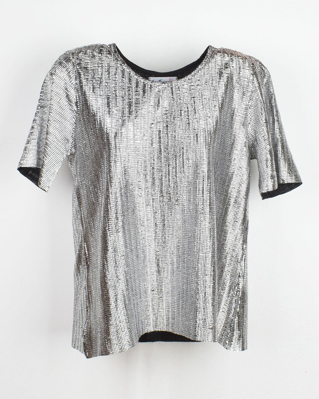 Camisa Metálica Cuello Redondo