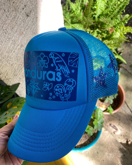 Gorra Honduras Estrellas Turqueza