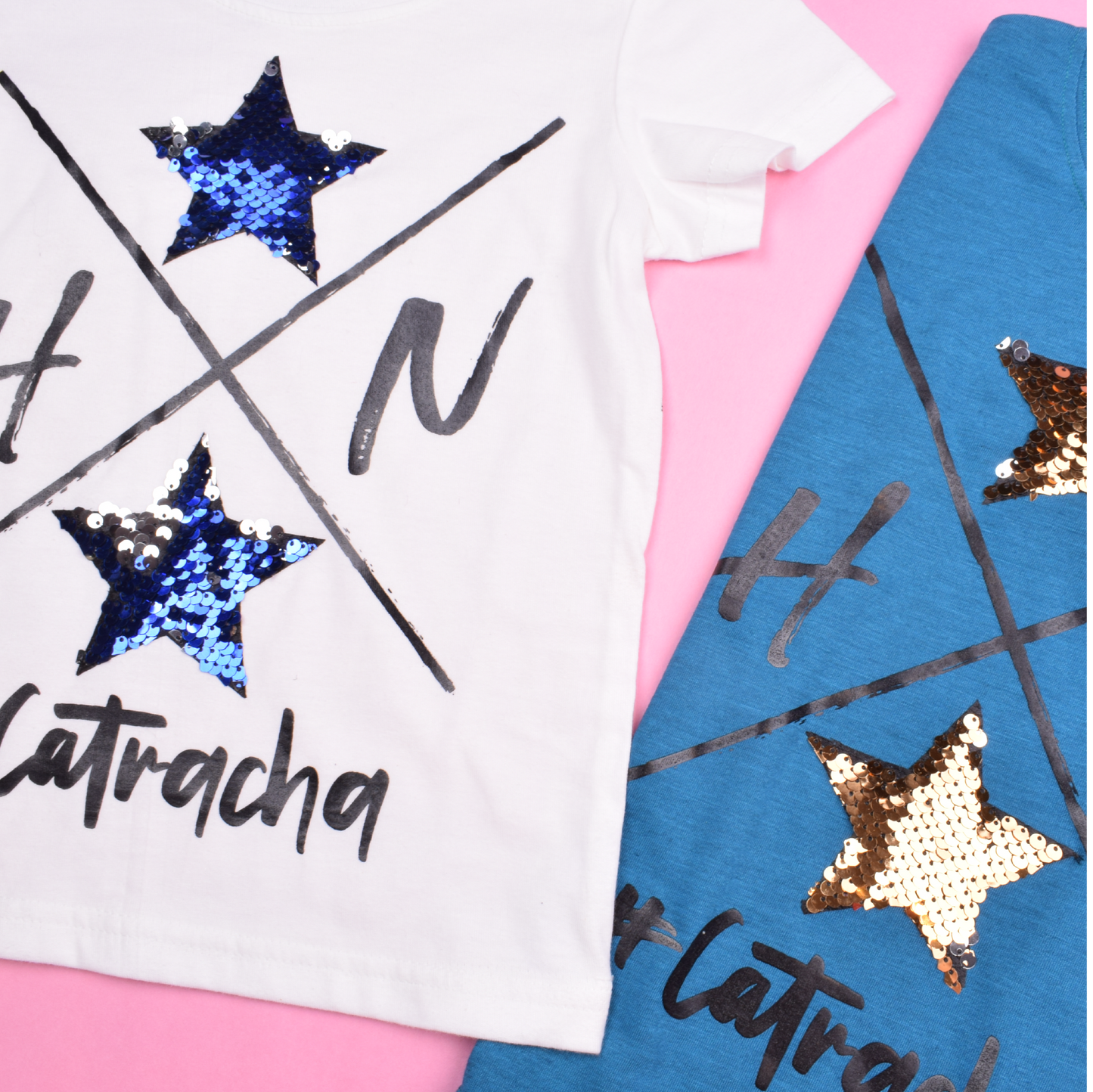 Catracha  Estrellas Lentejuelas Camiseta  Niña