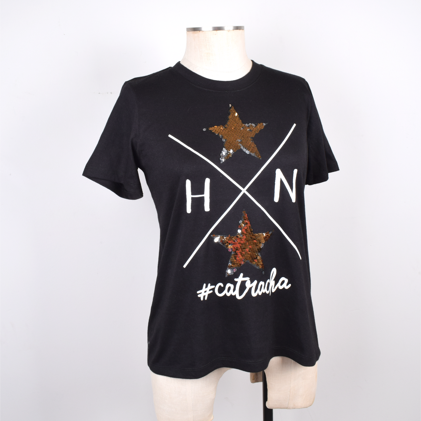 Catracha Estrellas Lentejuelas Camiseta Mujer
