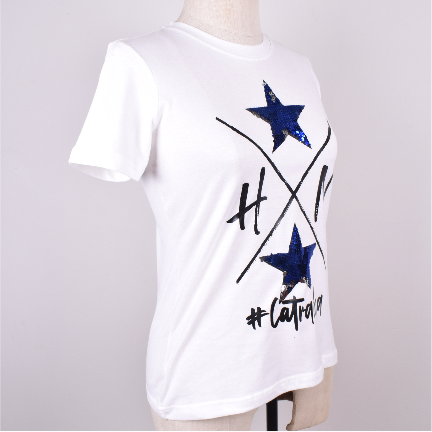Catracha Estrellas Lentejuelas Camiseta Mujer