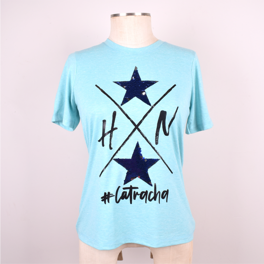 Catracha Estrellas Lentejuelas Camiseta Mujer