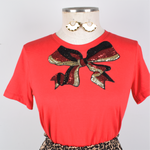Chongo Rojo Con Lentejuelas Camiseta Mujer