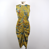 Top Velvet Dorada con Flores