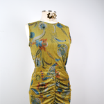 Top Velvet Dorada con Flores