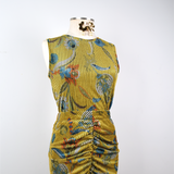 Top Velvet Dorada con Flores
