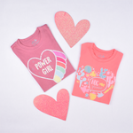 Corazón cactus camiseta niña