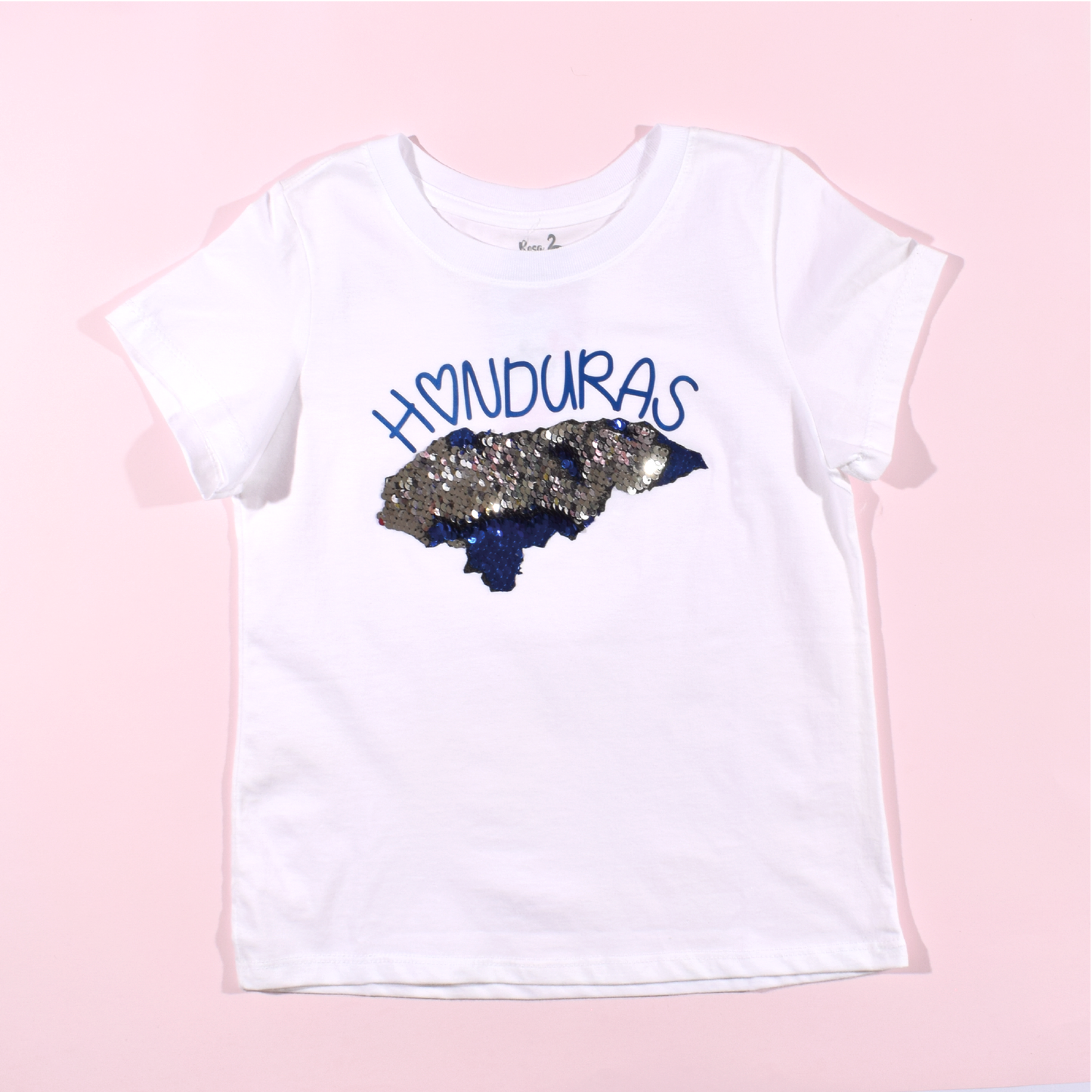 Honduras Corazón Mapa Reversible Camiseta Niña