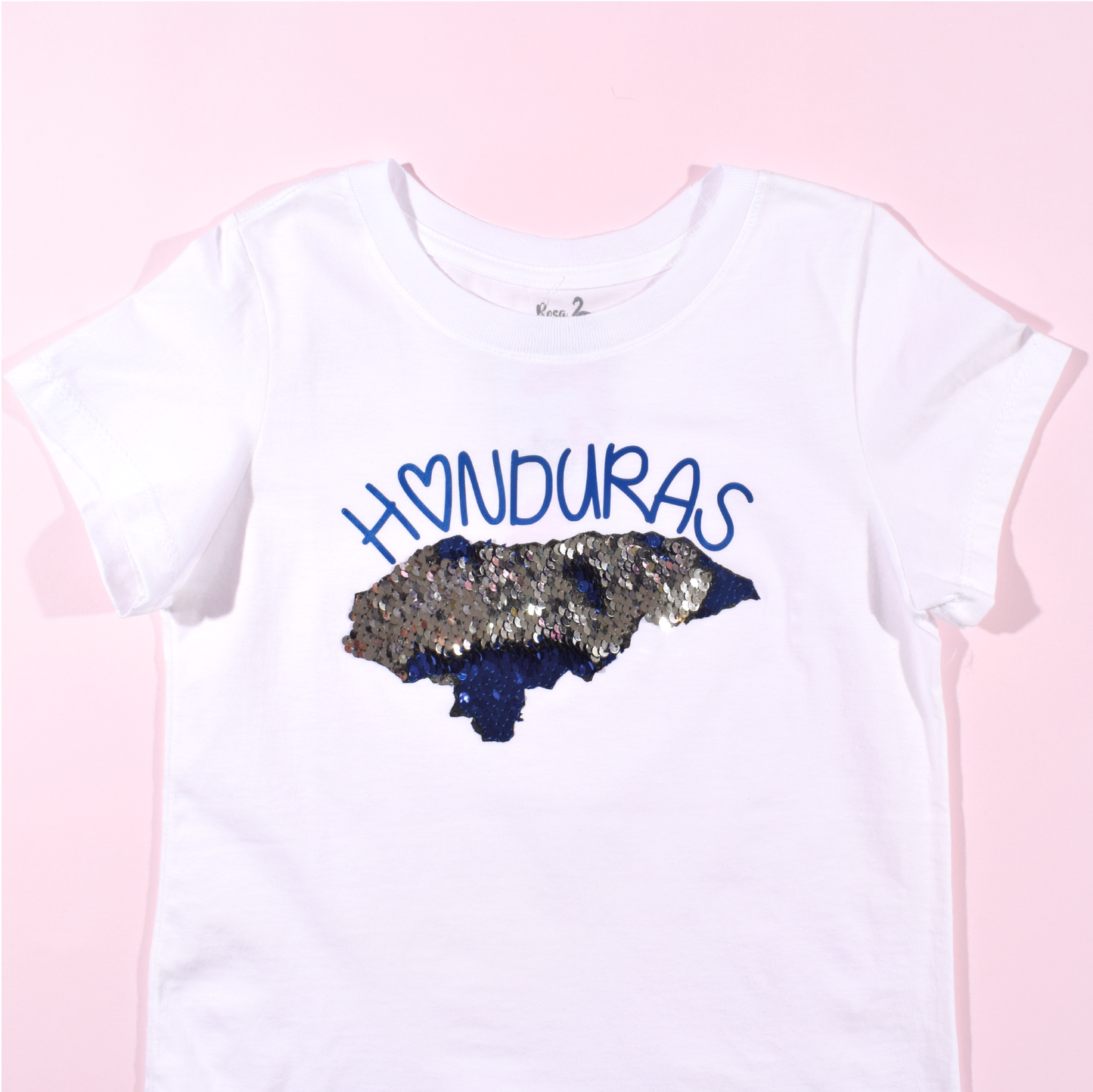 Honduras Corazón Mapa Reversible Camiseta Niña