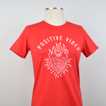 Positive vibe camiseta corazón mujer