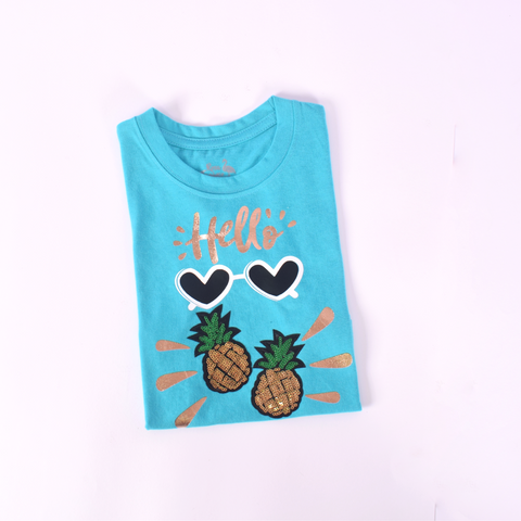 Hello Pineapple T−Shirt Niña
