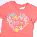Corazón cactus camiseta niña