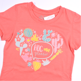 Corazón cactus camiseta niña