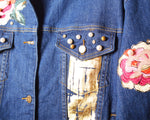 Chamarra Jeans Piedras y Parches