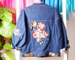 Chamarra Jeans Piedras y Parches