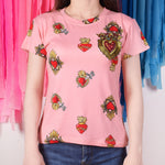 Corazones Patrones Parche Corazón Lentejuela T-Shirt