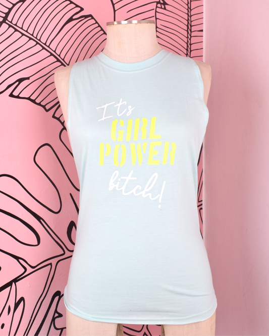 Sport Top Girl Power Aqua