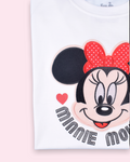 Minnie Bordada Camiseta Mujer